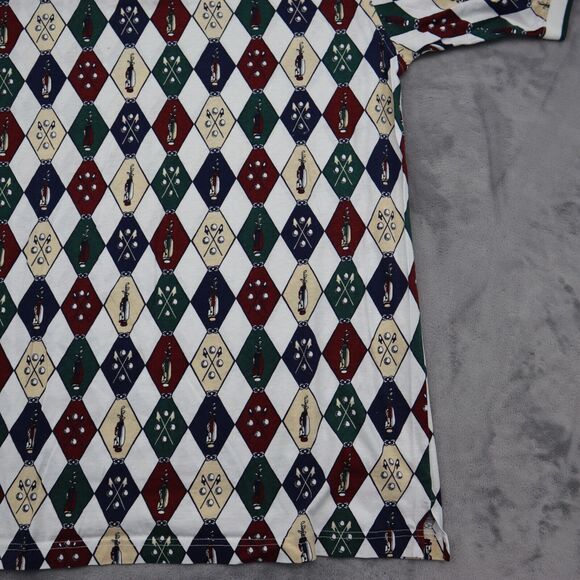 Roundtree Yorke Shirt Mens L Multicolor Short Sleeve Collared Button Cotton Polo - Picture 14 of 16